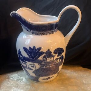 Two's Company "The Canton Collection" Pitcher, Blue and White Chinoiserie Jug